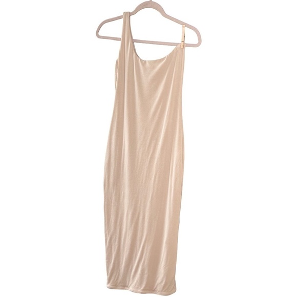 Sold Out RE ONA Sophia One Shoulder Midi Dress Ivory Large - Picture 3 of 7